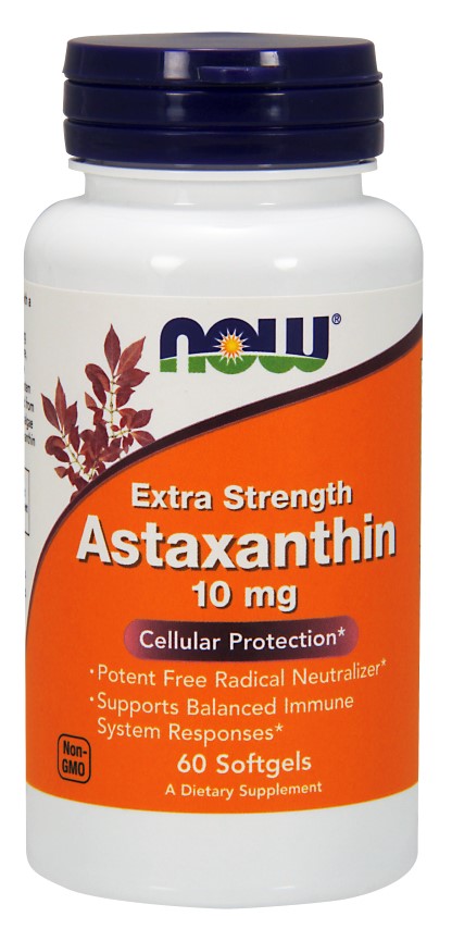 Now Foods Astaxanthin Extra Strength 10 Mg 60 Softgels